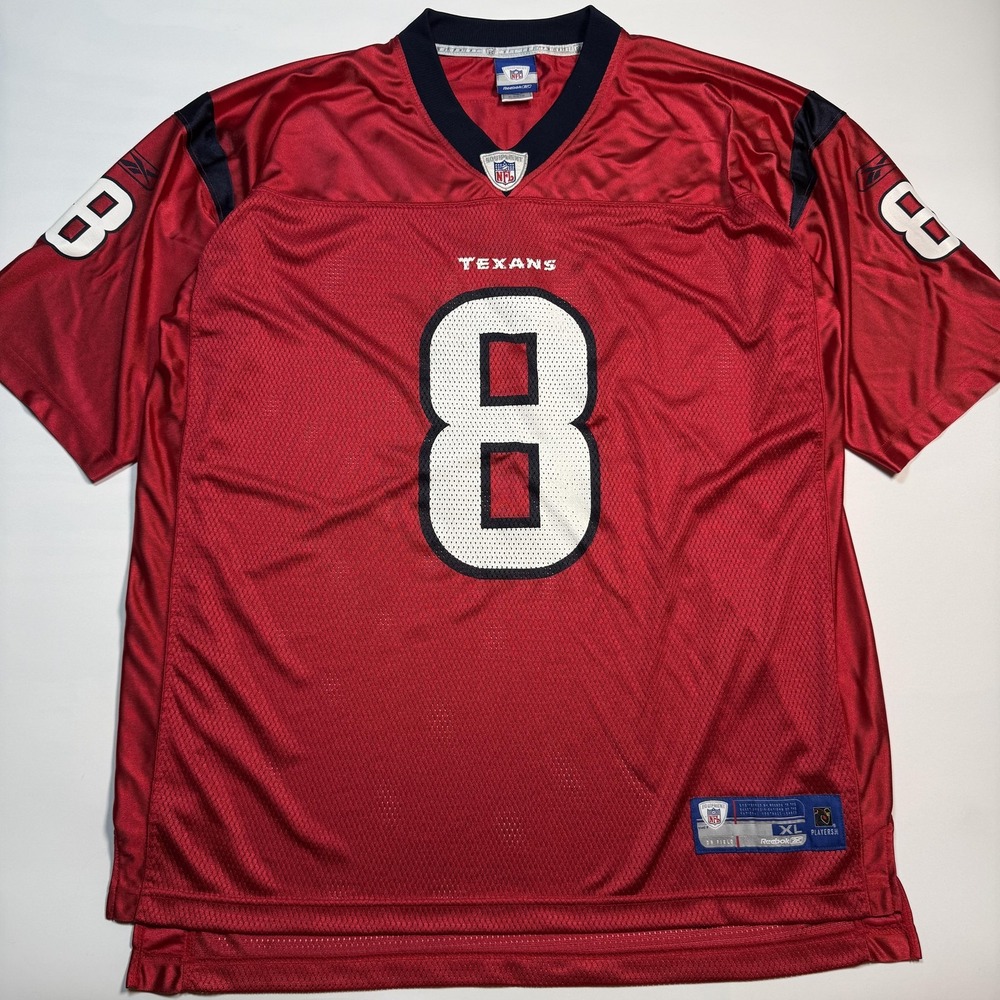 Houston Texans David Carr Jersey Mens XL Red NFL Football Reebok On Field